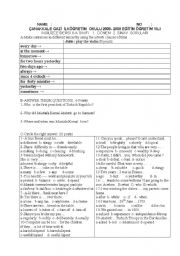 English worksheet: first term the second examination