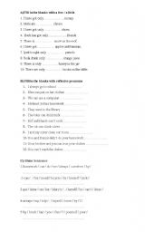 English Worksheet: a few-a litle