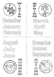 English Worksheet: Seasons and months