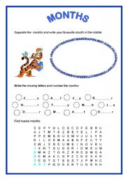 English Worksheet: MONTHS