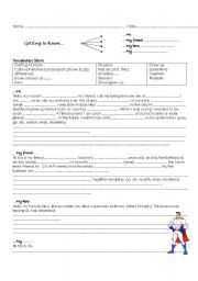English Worksheet: Getting to know each other!
