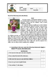 English Worksheet: Test- 