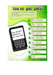 English Worksheet: Youve got SMS