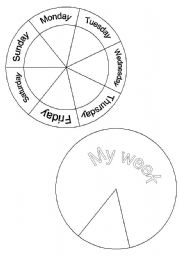 English Worksheet: days of the week wheel