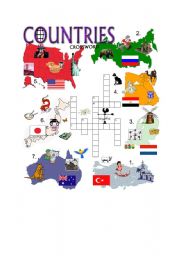 COUNTRIES CROSSWORD - PART 2