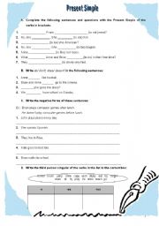 English Worksheet: Present Simple