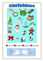 English Worksheet: Christmas activity