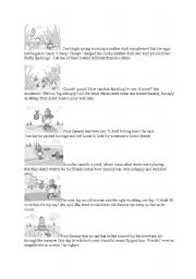 English worksheet: reading a story