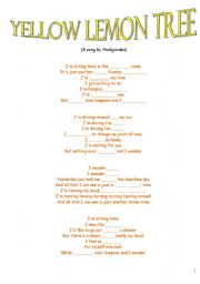 English worksheet: Yellow Lemon Tree