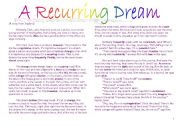 English Worksheet: A Recurring Dream