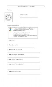 English worksheet: Wh- questions worksheet