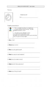 English Worksheet: Wh- questions worksheet