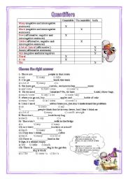 English Worksheet: Quantifiers