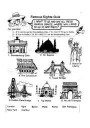 English Worksheet: Sights (quiz)