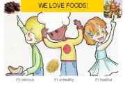 English worksheet: WE LOVE FOODS.
