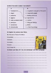 English Worksheet: vocabulary- writing