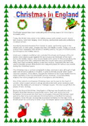 English Worksheet: Christmas in England