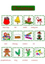 English Worksheet: Picture Christmas dictionary.