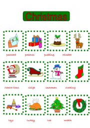 Picture Christmas dictionary.