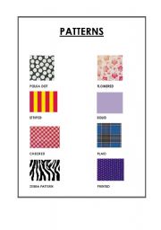 English Worksheet: Fabric PATTENRS