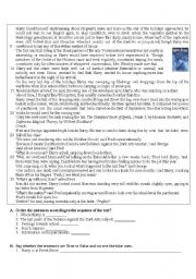 English Worksheet: Harry Potter