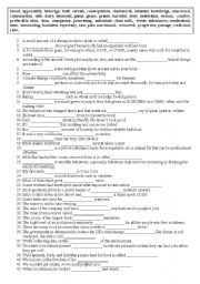 English Worksheet: vocabulary practice