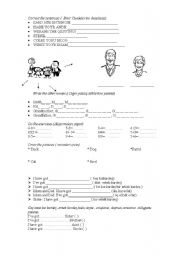 English worksheet: Imperatives, Family, Have/Has got