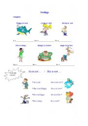 English worksheet: Feelings