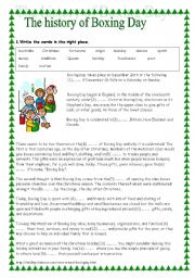 English Worksheet: The history of Boxing Day