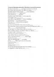 English worksheet: pronouns