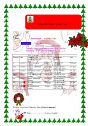 English Worksheet: WHAT DID SANTA DO LAST YEAR?