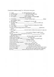 English worksheet: to or ing