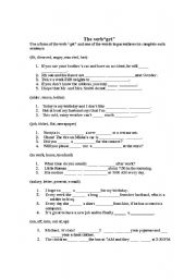 English worksheet: Using the verb 