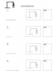 English Worksheet: hangman