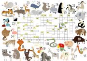 Animals crossword 