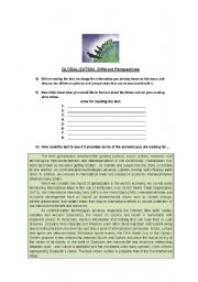 English Worksheet: globalization/Technology