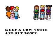 English worksheet: keep a low voice