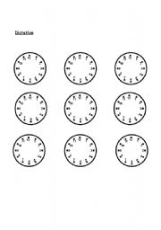 English worksheet: The time