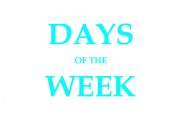 English Worksheet: days of the week