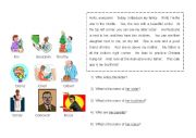 English Worksheet: family tree