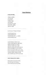 English Worksheet: Good Morning Songs