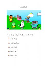 English worksheet: Animals