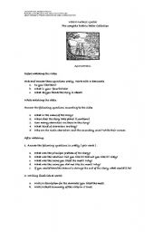 English worksheet: Video Work Guide about the tale of Mr. Tod by Beatrix Potter