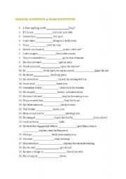 English Worksheet: gerund, infinitive or bare inf.