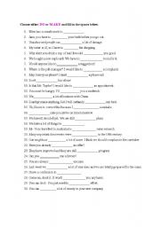 English Worksheet: make or do