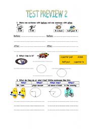 Telling the Time Worksheet 2/3