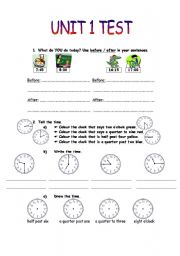 Telling the Time Worksheet 3/3