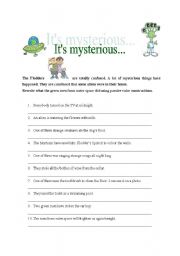 English Worksheet: Its mysterious - exercise on passive constructions