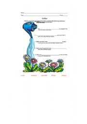 English Worksheet: missing words