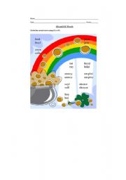 English Worksheet: correct ending